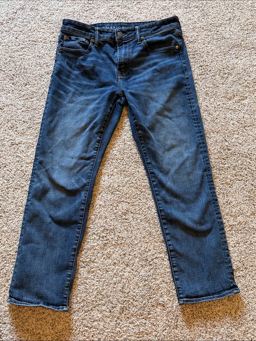 American Eagle Outfitters Dark Blue Straight Jeans 32 X 30